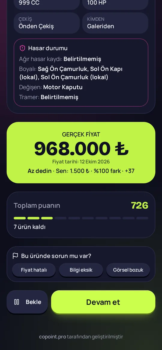 Araba ilanı sonucu