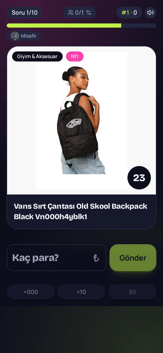 Bu Kaç Para? soru ekranı